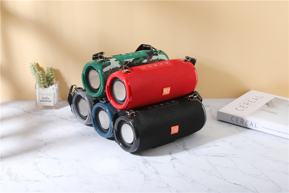 跨境新款便携蓝牙音箱户外创意插卡蓝牙音响布艺低音炮收音机批发详情7