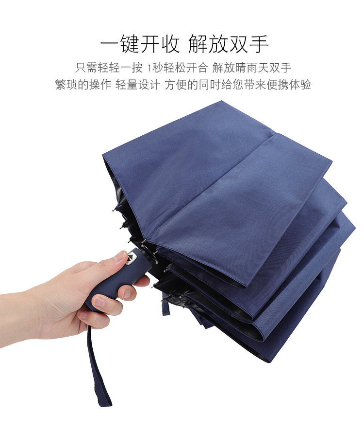 全自动折叠伞双骨加大码商务礼品广告伞批发可印LOGO雨伞详情3