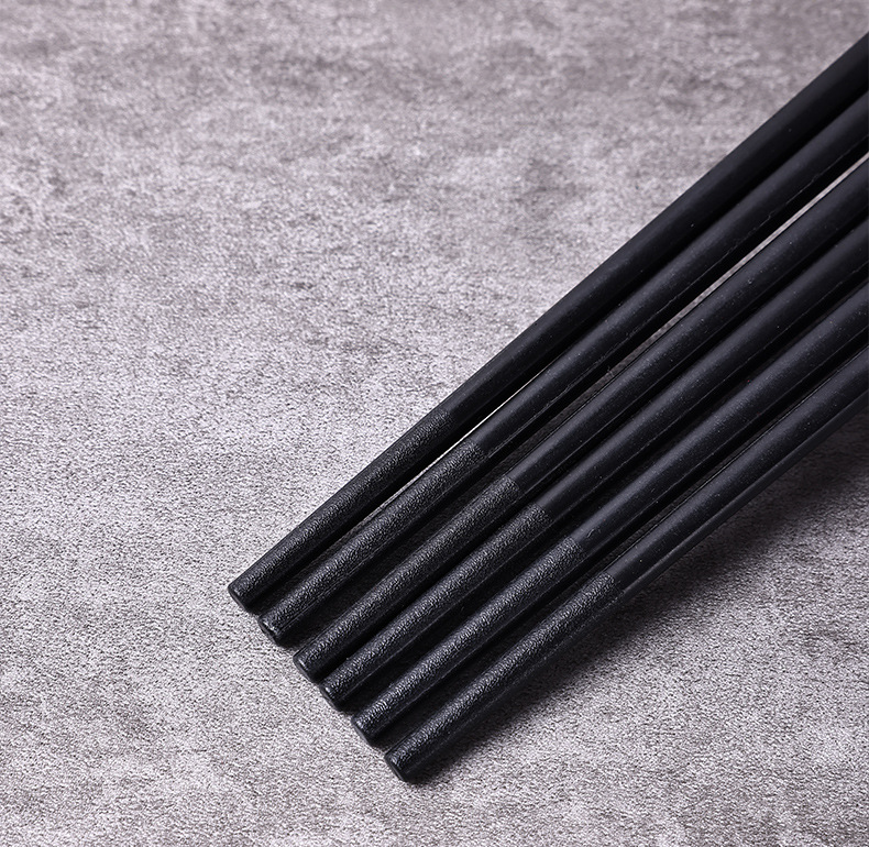 Black high-temperature resistant alloy anti-slip new household chopsticks, commercial and hotel non-fading chopsticks wholesale pic 8