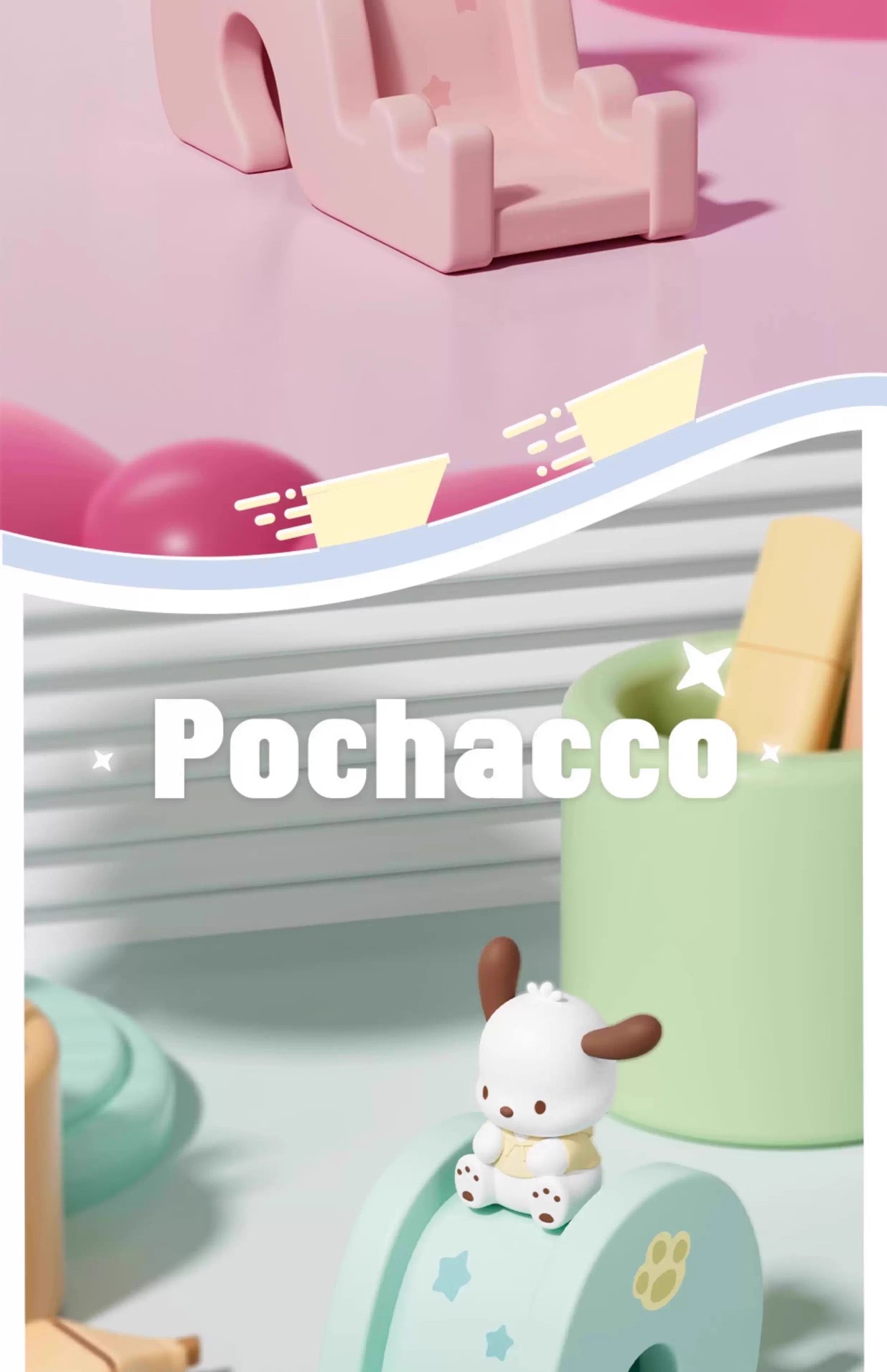 Wholesale of genuine Sanrio slide phone stand ornaments, blind boxes, cute figurines, desktop decorations, gifts and figurines pic 4
