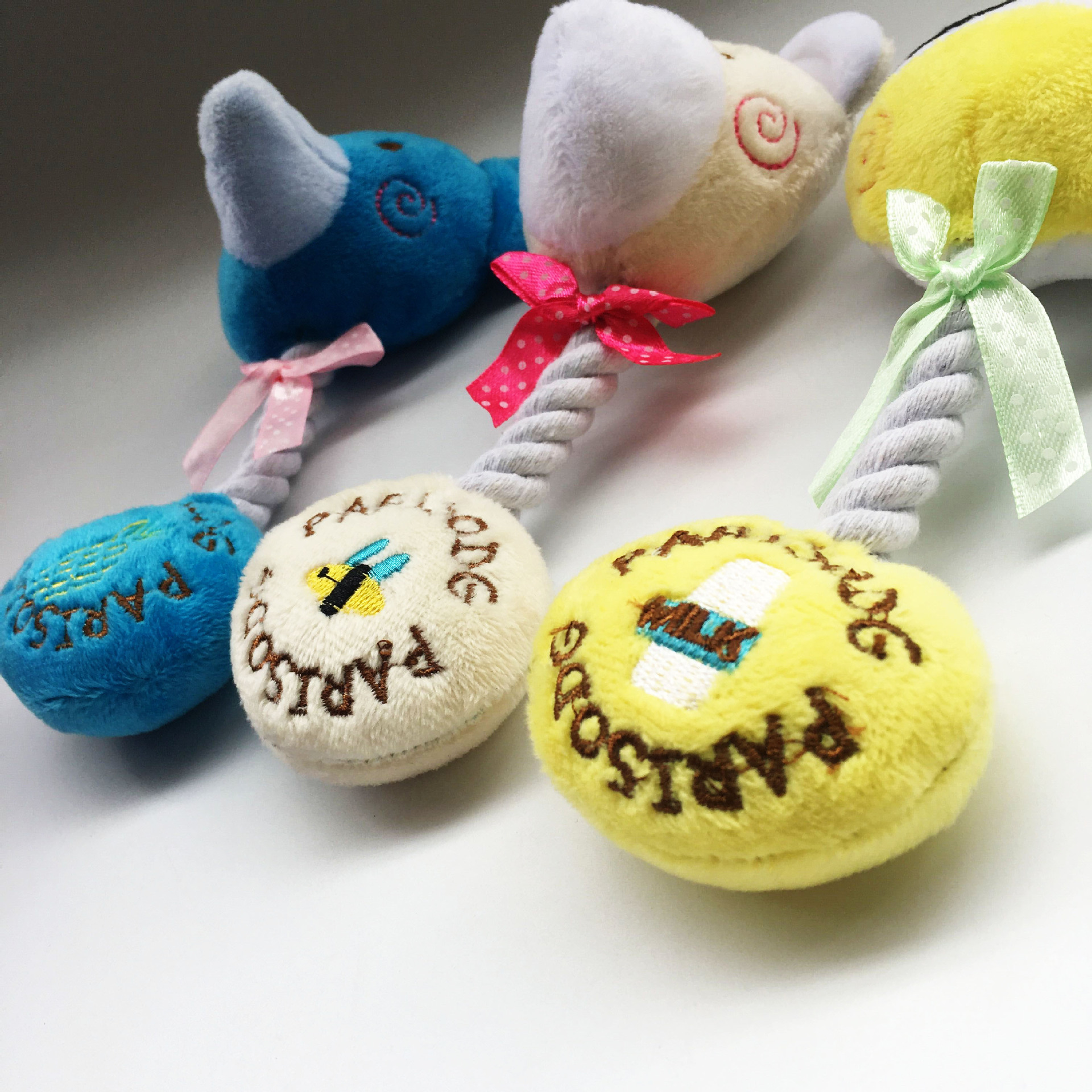 Cat and dog teething, teeth cleaning, plush sound-making toys with cotton ropes, bull and bear combination cloth toys, pet dog supplies pic 7