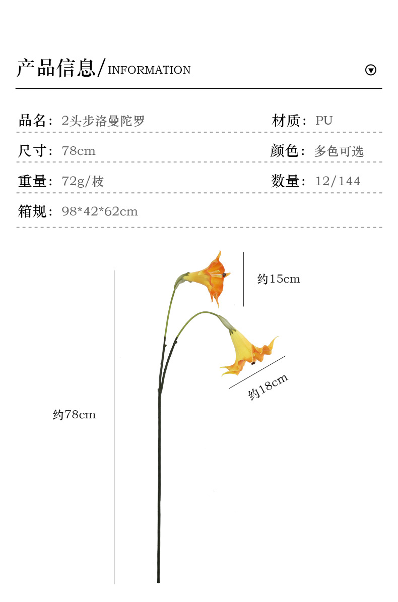新款PU手感仿真曼陀罗婚礼挂壁垂吊绿植装饰批发宠物园艺花盆容器详情15