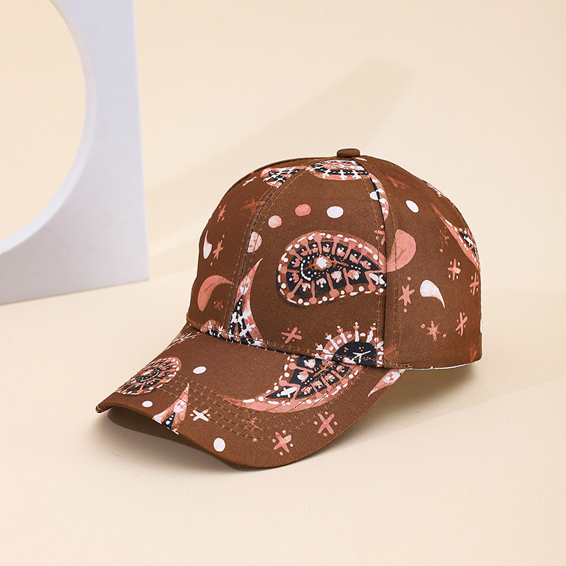 Cross-border best-selling digital printed baseball caps, fashionable and personalized baseball caps, cashew patterned outdoor sun protection caps, trendy adult caps pic 6