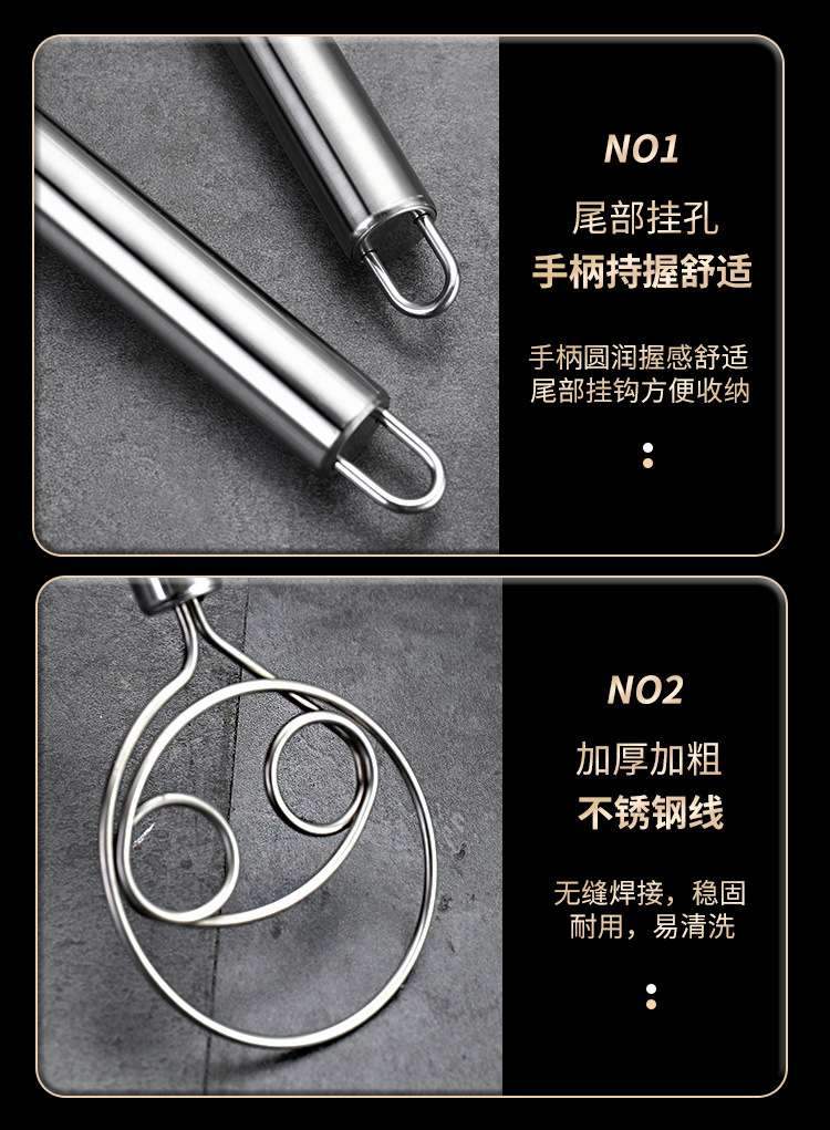Factory direct sales of household stainless steel manual noodle cutter, flour mixer, kitchen small tool, stainless steel, manual and labor-saving pic 5
