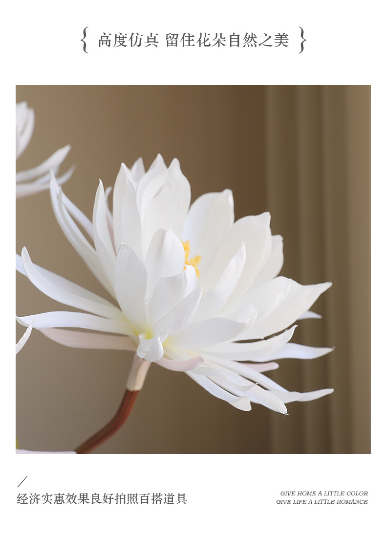 绢布仿真花假花人造花昙花家居装饰花批发韩式装饰花批发详情17