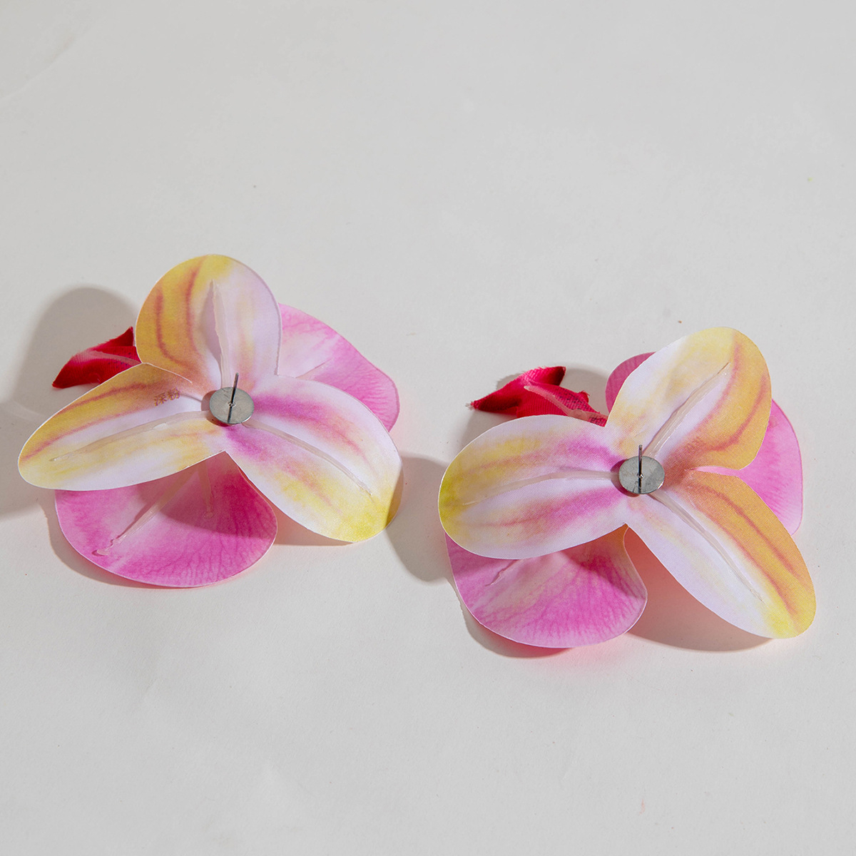 亚马逊跨境立体彩色大 蝴蝶兰花耳环 清新氛围感仿真 花卉耳饰女详情16