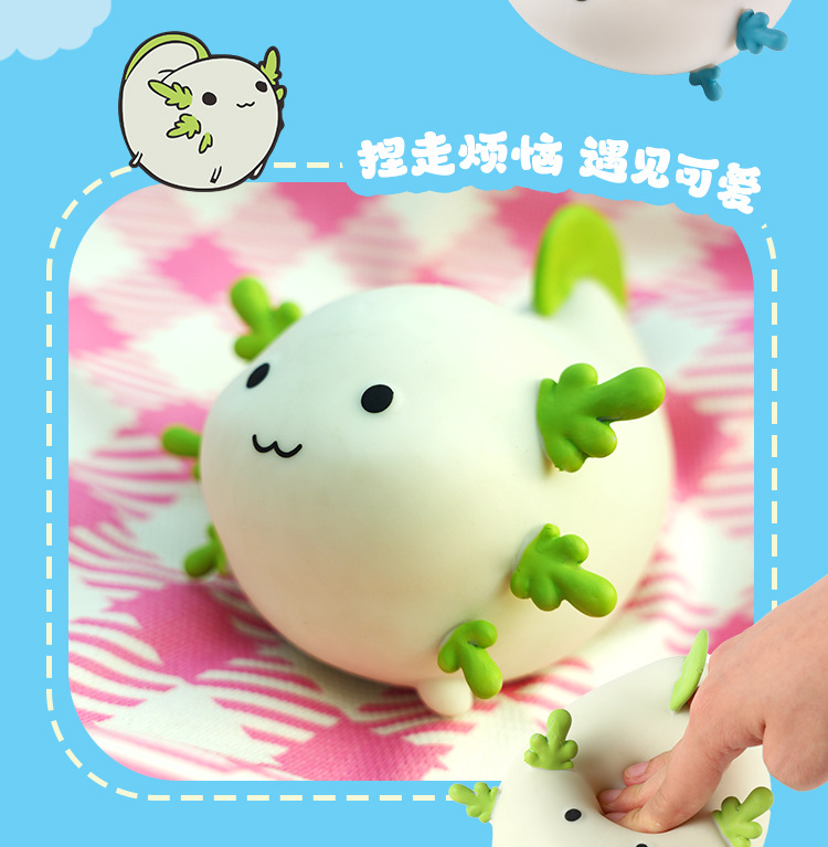 【 Customized 】 Cute Salamander Squeeze Fun Stress-relieving toys, stress-relieving toys, soft silicone rubber venting dolls pic 6