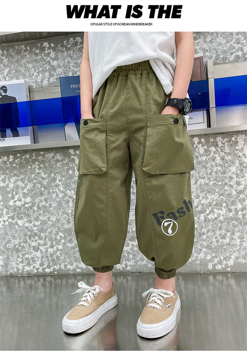 男童裤子夏款2024新款中大童男孩超薄长裤儿童夏季天丝牛仔防蚊裤详情46