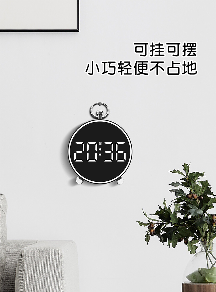 新创意闹钟简约电子钟LED时钟家居床头钟表温度钟表塑料时钟8025详情23