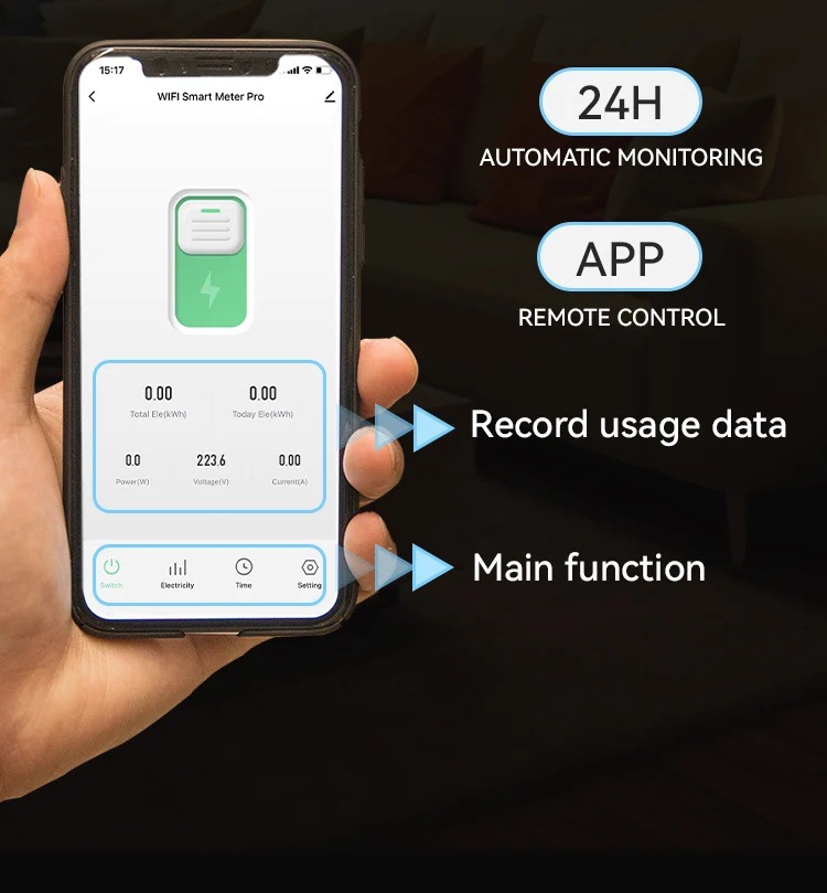 WIFI涂鸦智能断路器测量无线遥控开关PLVA1-63 1P用于智能家居详情9