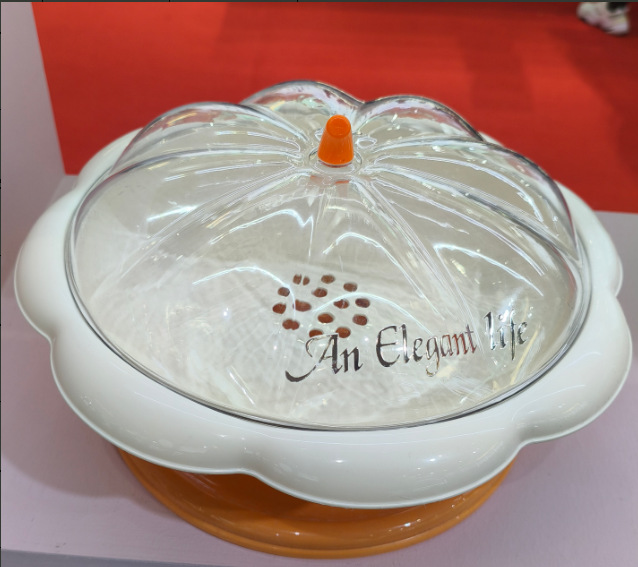 高颜值多巴胺水果盘带脚带盖圆形沥水果盘客厅茶几家用果盘零食盘详情5
