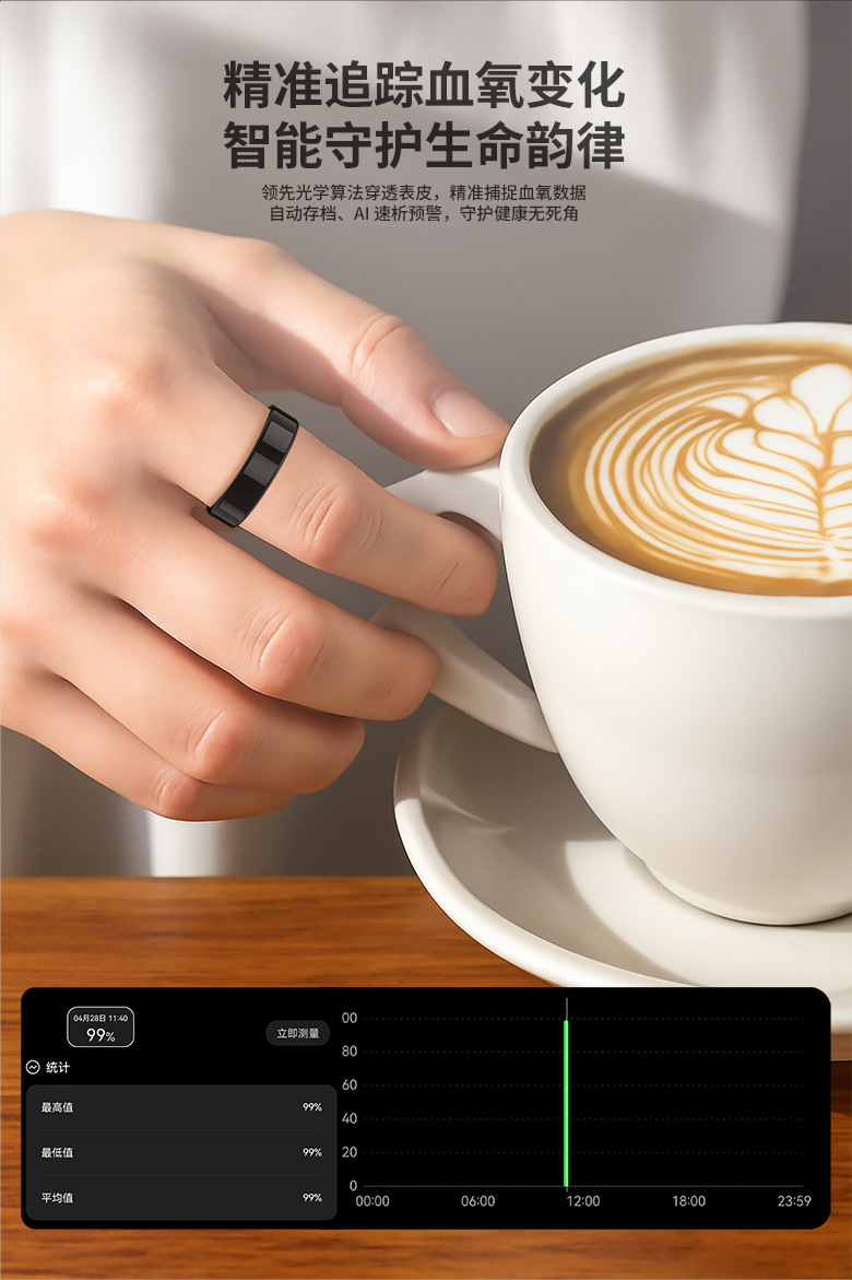 Cross-border bestseller R7 smart ring Heart rate, sleep, blood oxygen, exercise monitoring, photo taking, video switching, novel page turning pic 8
