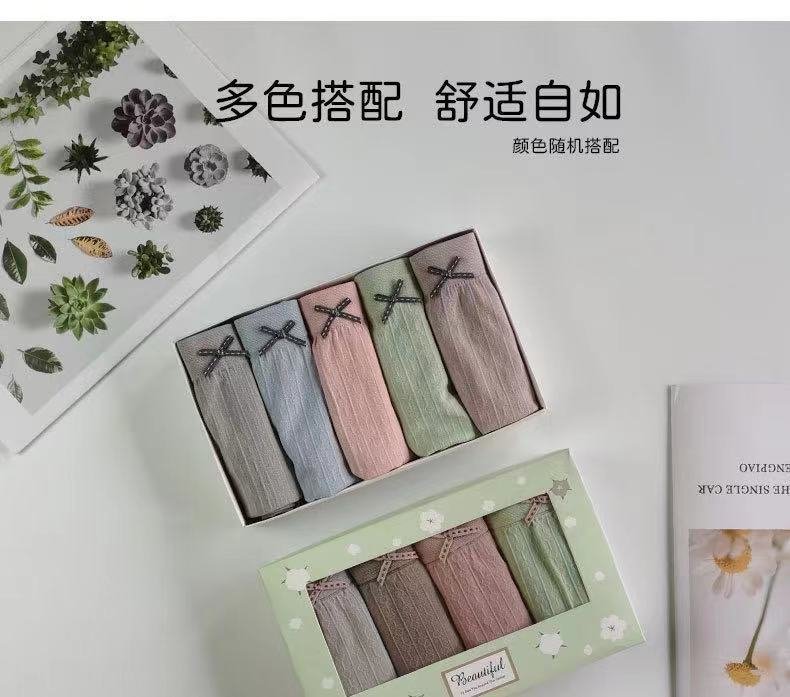 外贸时尚优品女士内裤女生纯棉石墨烯裆高弹无痕女式三角内裤批发详情4