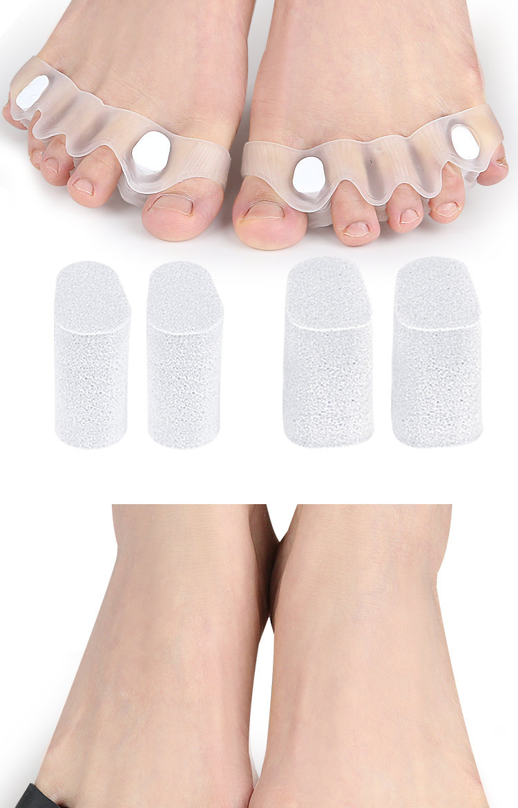 Five-hole toe separator for hallux valgus, bigfoot bone overlapping toe orthosis, detachable sponge plug foot separator pic 9