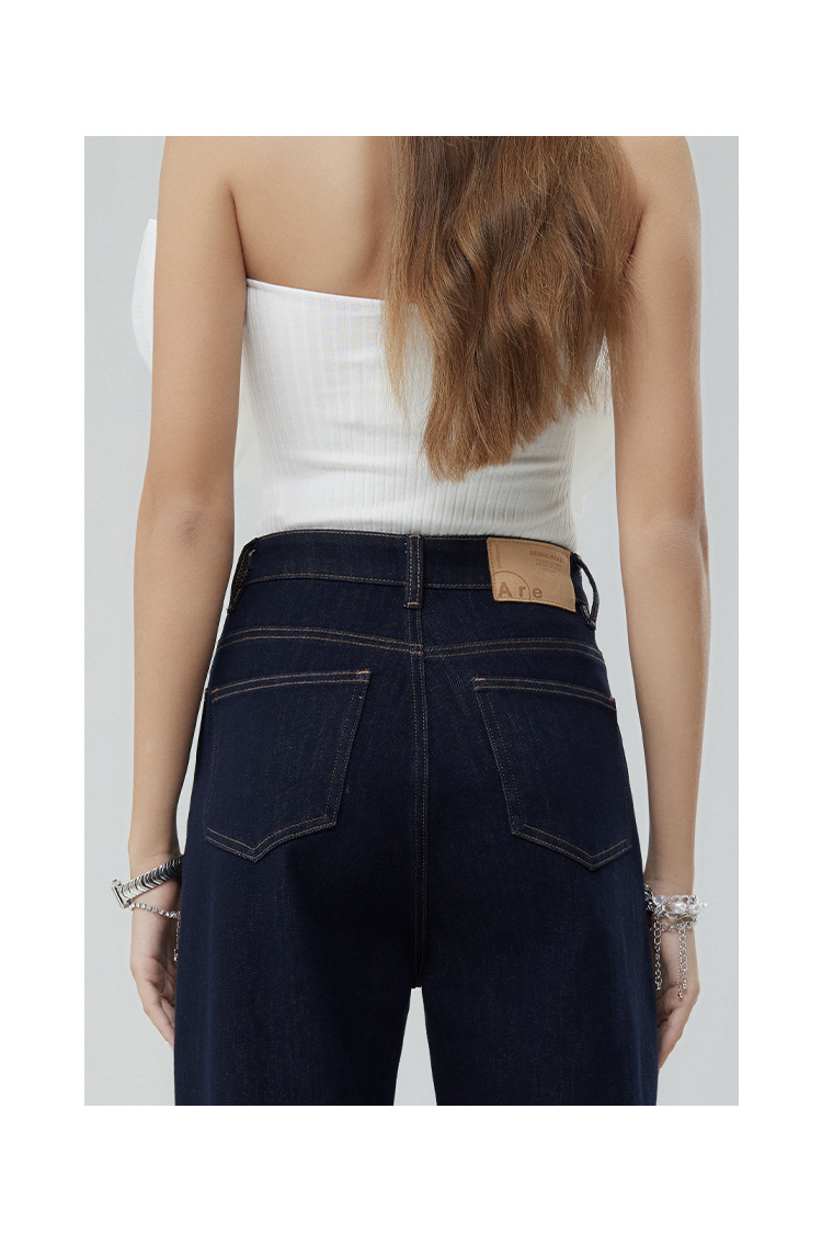 Spring and autumn new light luxury custom jeans, made of dark Lycra fabric, high-waisted, casual and versatile, trendy brand flanged pic 19