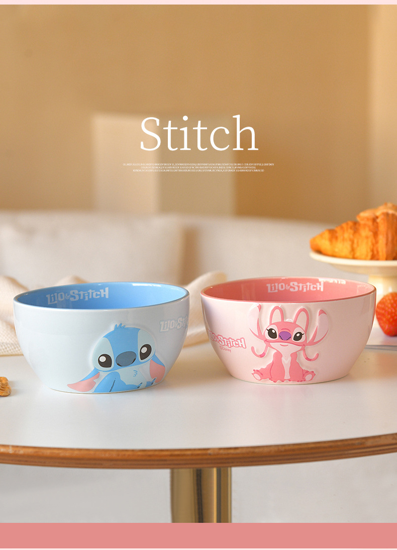 创意卡通6寸造型碗安琪饭碗史迪仔萌趣可爱家用餐具碗跨境批发详情3