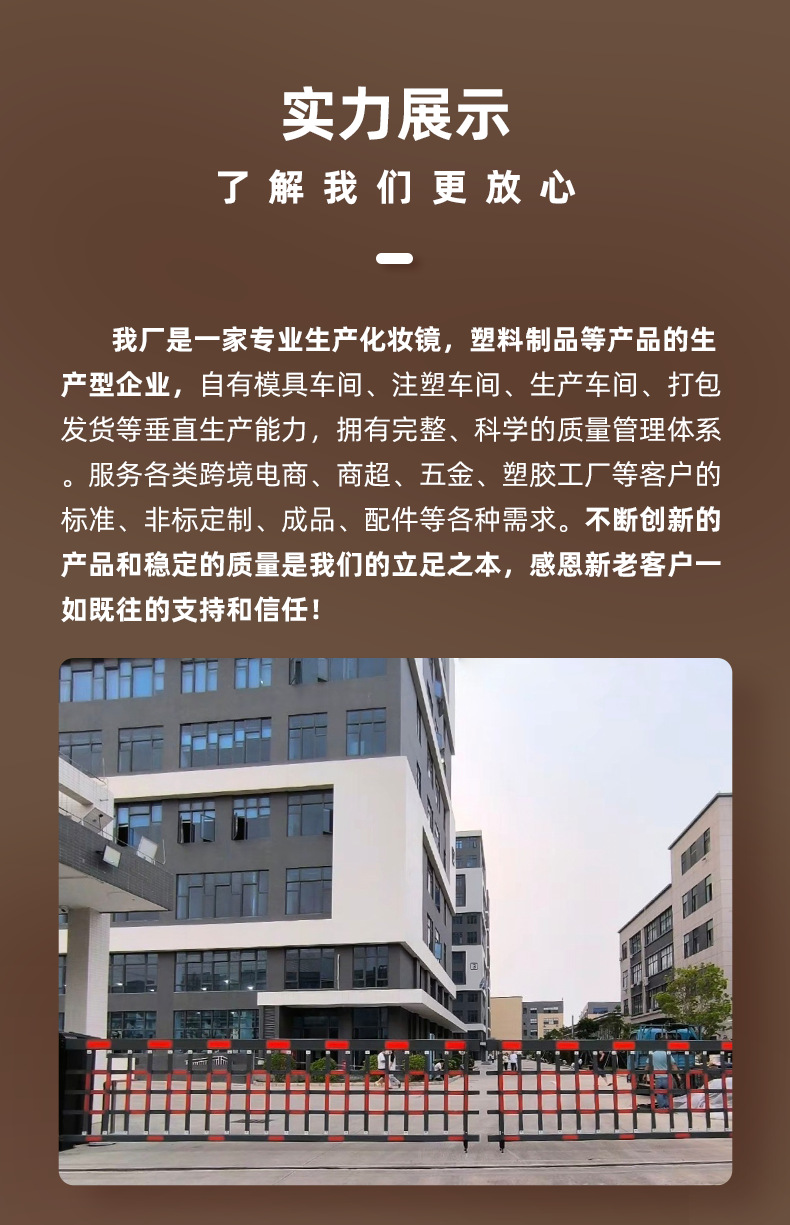 台式可立桌面充电梳妆美妆便携礼品网红镜子智能补光灯LED化妆镜详情1