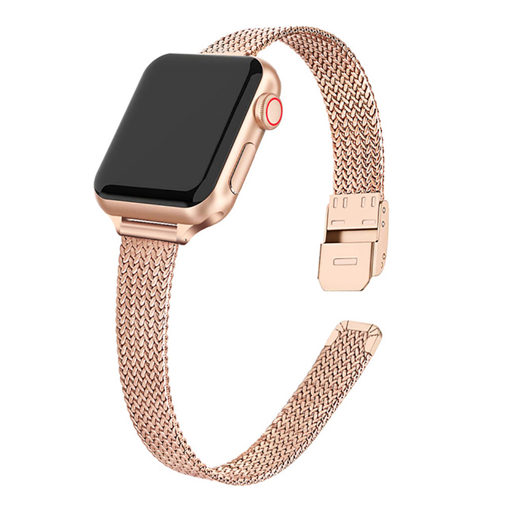 适用于苹果编织纹金属表带apple watch7/SE/6/5/4/321不锈钢麦穗详情15