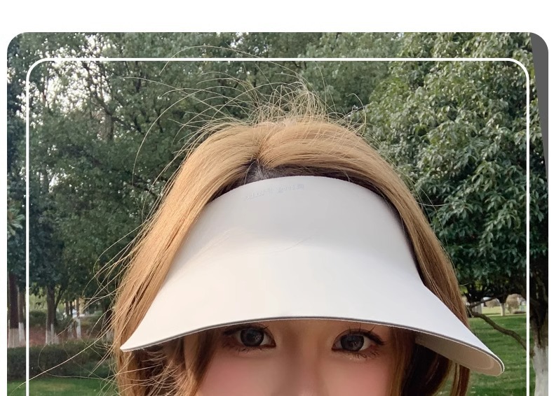 夏季防晒帽子女遮阳帽防紫外线upf50+无痕一体太阳帽骑车空顶帽详情30