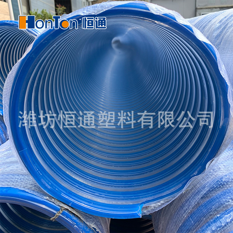 厂家批发pvc塑筋增强软管抗负压吸鱼管排涝泵车抽水管排污吸污管详情3