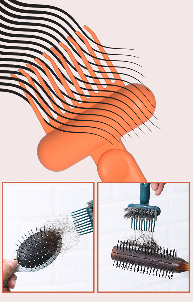 Comb cleaning brush, simple hollowed-out air bag cleaning brush, curly hair massage cleaning brush, cleaning wonder, comb cleaning claws pic 4