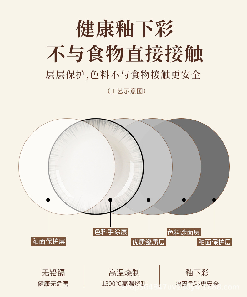 景德镇陶瓷碗吃饭碗家用泡面碗米饭碗汤碗盘子碗具套装餐具碗碟盘详情5