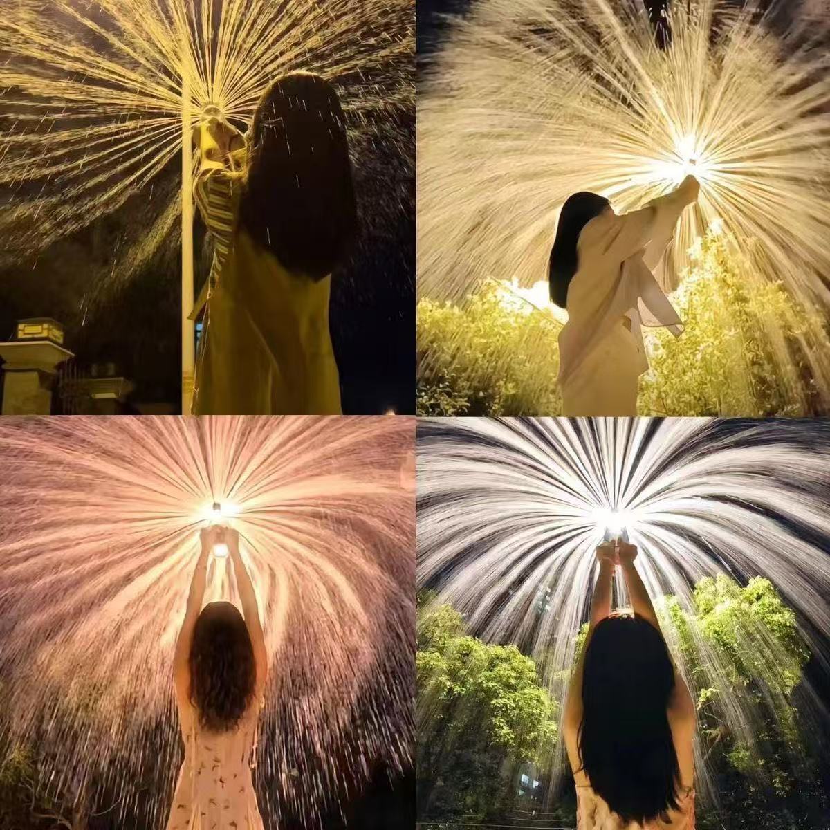 Cross-border best-selling fireworks, water guns, couples taking photos under street lamps to commemorate the romantic atmosphere of fireworks, props, and casual toys pic 5