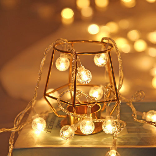 LED太阳能灯串户外小气泡水晶球灯串透明球彩灯圣诞节帐篷氛围灯详情9