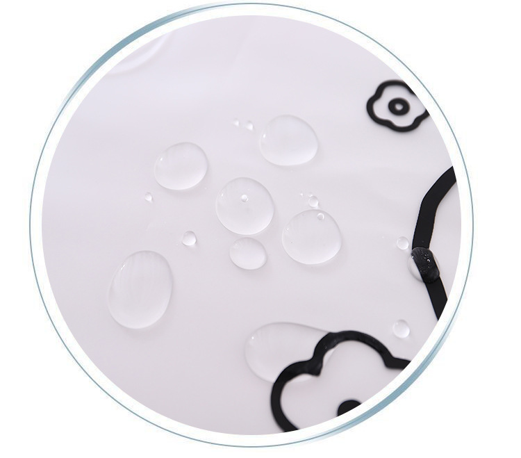 【 Chi Jia 】 Semi-transparent waterproof and oil-resistant TPU apron for women, adjustable tpu cute rabbit print kitchen pic 4