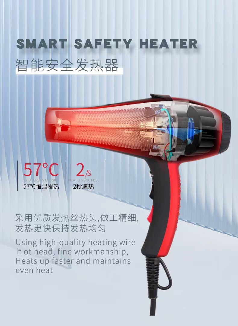 Cross-border wholesale factory hair dryers, hair salons, hotels, high-speed hair dryers, Amazon Air blower, Christmas gifts pic 2