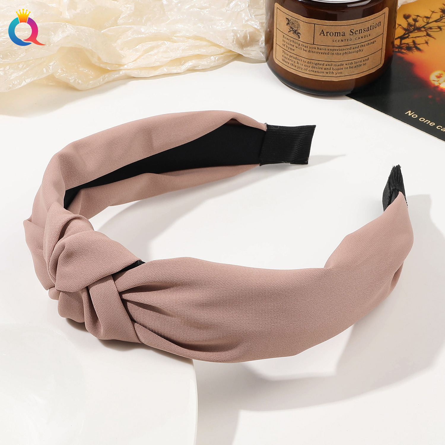 Qiyue Cross-border leopard Print knotted hair band Summer high-end wide-edge simple headband High top hair Hole Hair Accessory wholesale pic 16