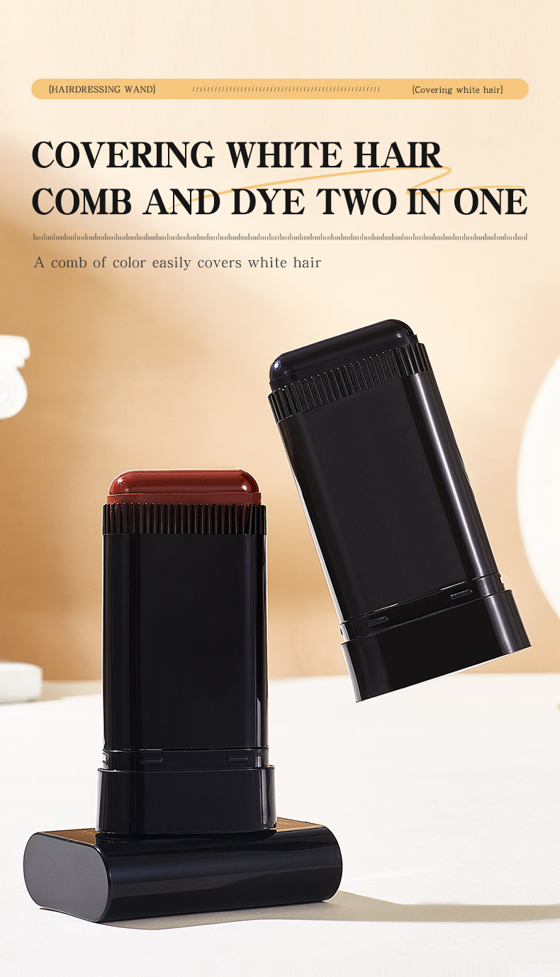 跨境专供MEIDIAN美发棒遮盖白发一次性短效补染剂黑发神器批发详情8