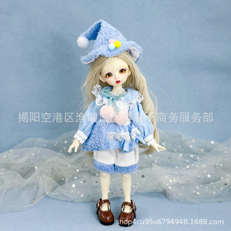 6分bjd娃衣30厘米洋娃娃换装衣服连衣裙毛线纽扣鬼妈妈玩偶套装详情8
