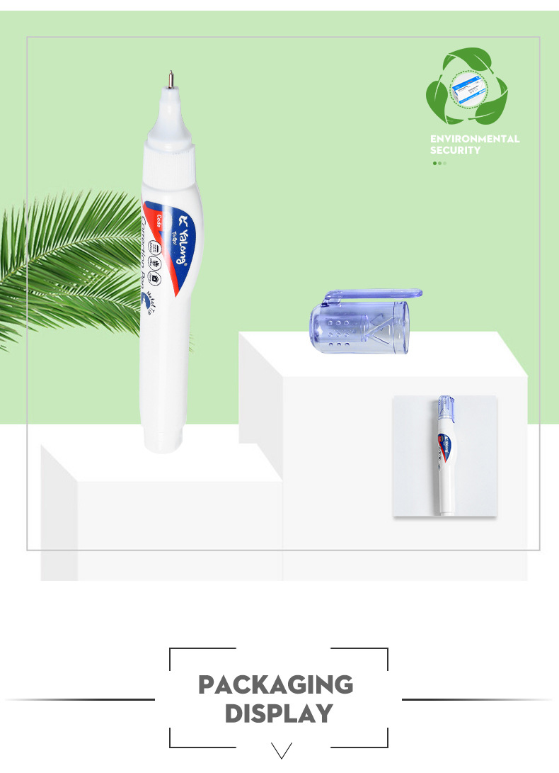 The new 2023 design of the Yalong Cross-border brand correction pen is sufficient for 7 milliliters of standard-sized correction fluid and is suitable pic 1