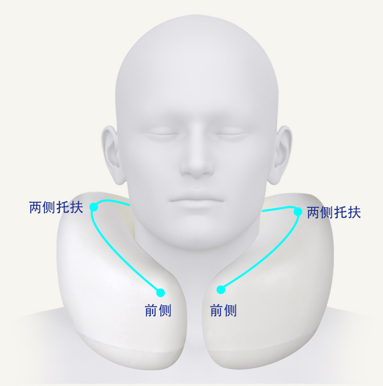 Wholesale memory foam U-shaped pillows, portable travel neck pillows, U-shaped neck pillows for planes, cars, high-speed trains, and naps pic 10