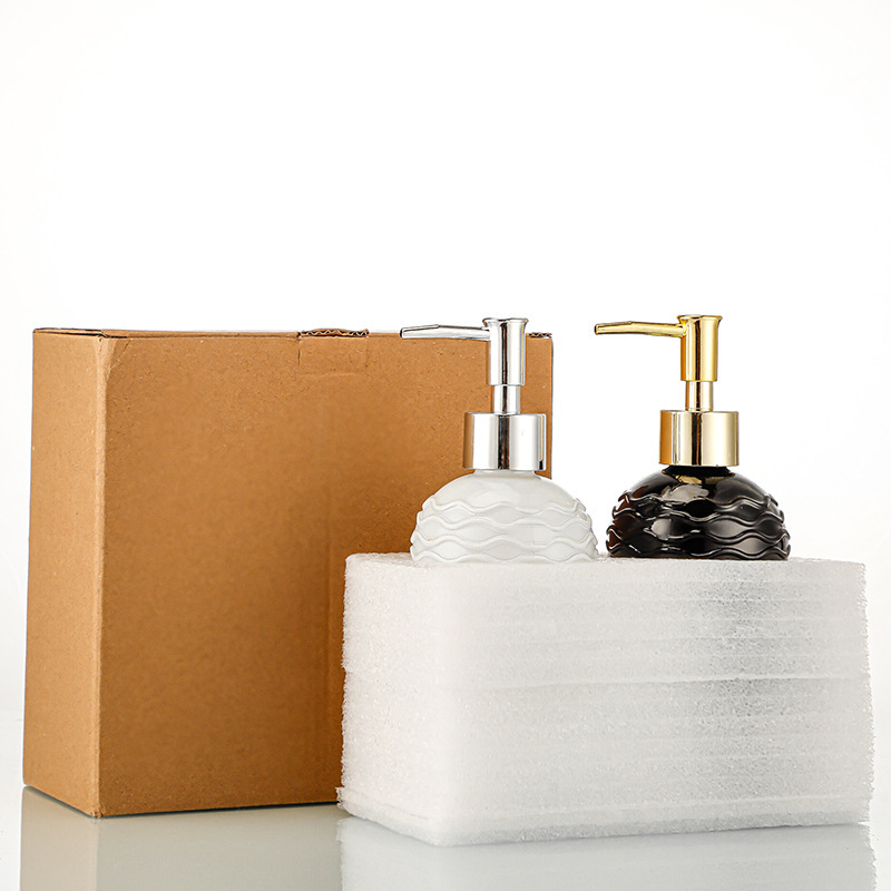 洗手液瓶透明加厚玻璃瓶空瓶高颜值皂液分装器2只装沐浴露瓶现货详情12