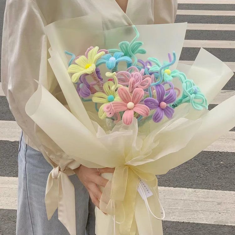 马卡龙色加密【扭扭棒超密扭扭棒花束加密幼儿园diy益智玩具毛条详情15