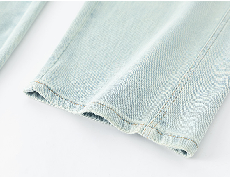 New Spring and summer high-waisted, slimming, wide-leg, straight-leg, drape jeans for women, versatile and casual trousers pic 25