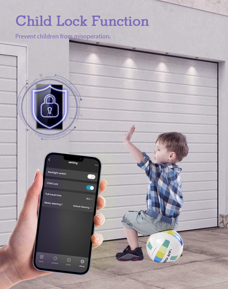 Tuya Smart American Standard Rolling Shutter Door switch, Tuya Smart garage Door Switch, Wireless Smart Rolling shutter Door switch pic 10