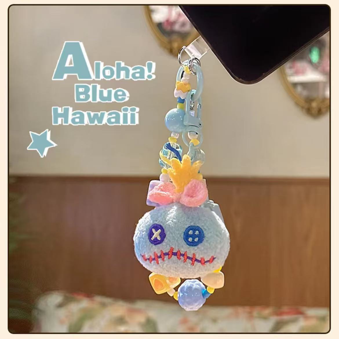 迪士尼正版授权史迪奇小金草莓熊朱迪尼克毛绒玩偶手链挂件钥匙扣详情10