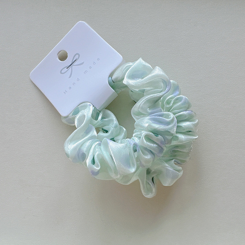 2条装圆点欧根纱网纱小肠发圈甜美小清新高弹力扎头发皮筋发绳女详情9