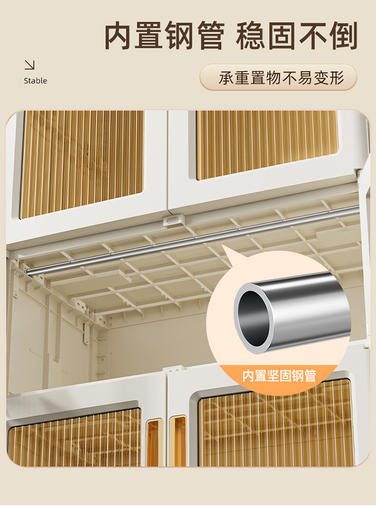 JEKO simple wardrobe storage cabinet is a multi-layer movable and foldable storage cabinet for home bedrooms and living rooms pic 11