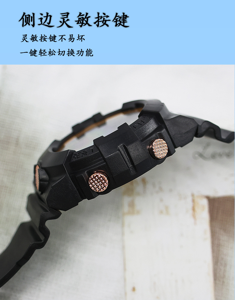 新品LED运动户外时尚计时手表男炫酷夜光学生电子表厂家批发详情7