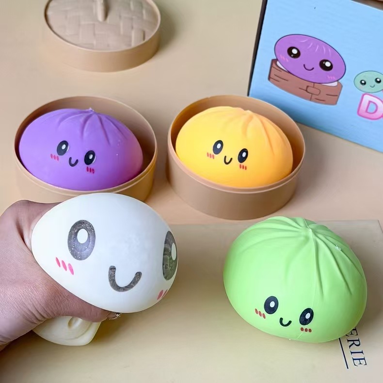 跨境爆款Dumpling减压仿真包子发泄趣味便携小玩具批发详情6
