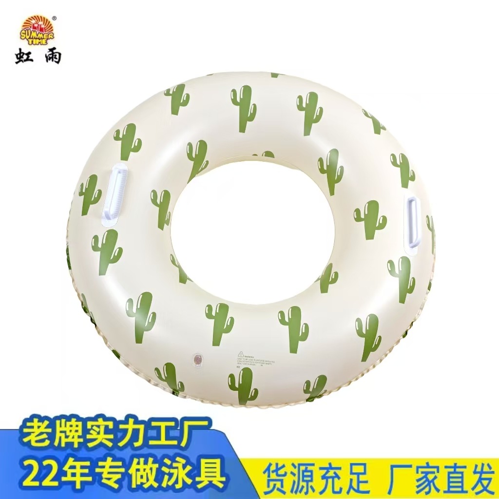 厂家直销充气成人ins戏水水上现货复古加厚扶手腋下PVC游泳圈详情5