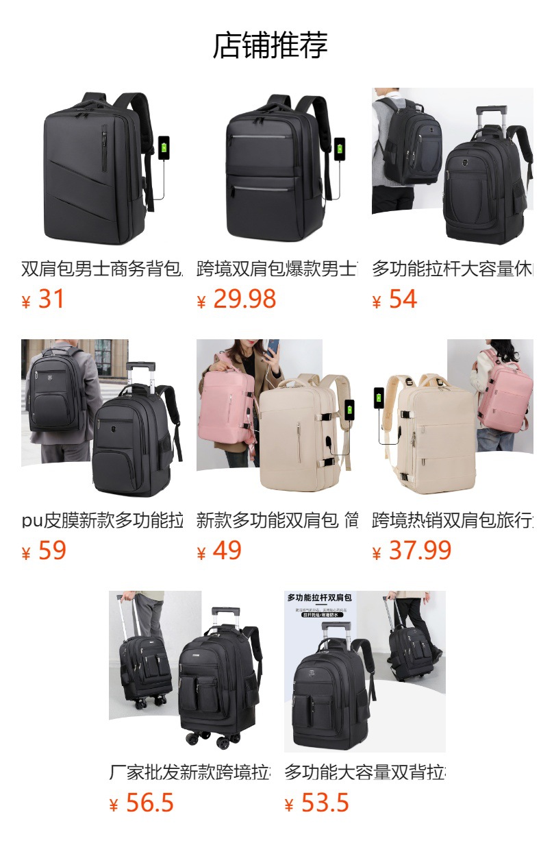 跨境高级感双肩背包干湿多功能防水大容量背包商务休闲电脑双肩包详情37