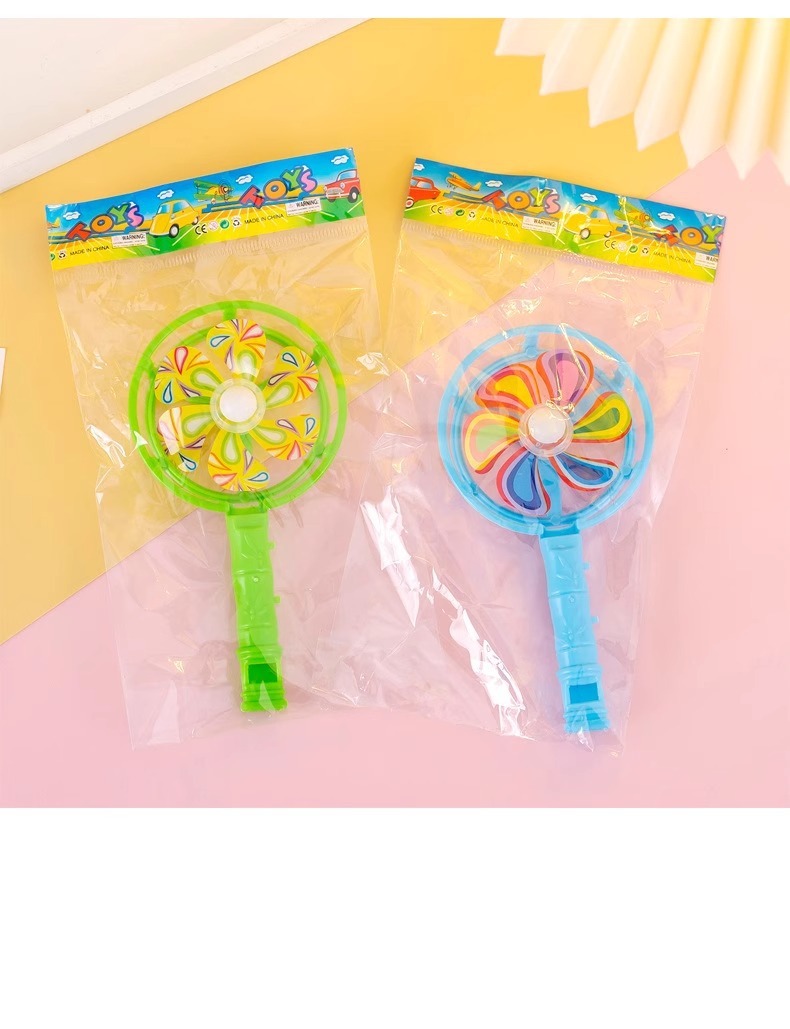 Single packaging kindergarten gifts, candy-colored whistles, windmills, new windmill small toys wholesale, cheering props pic 14