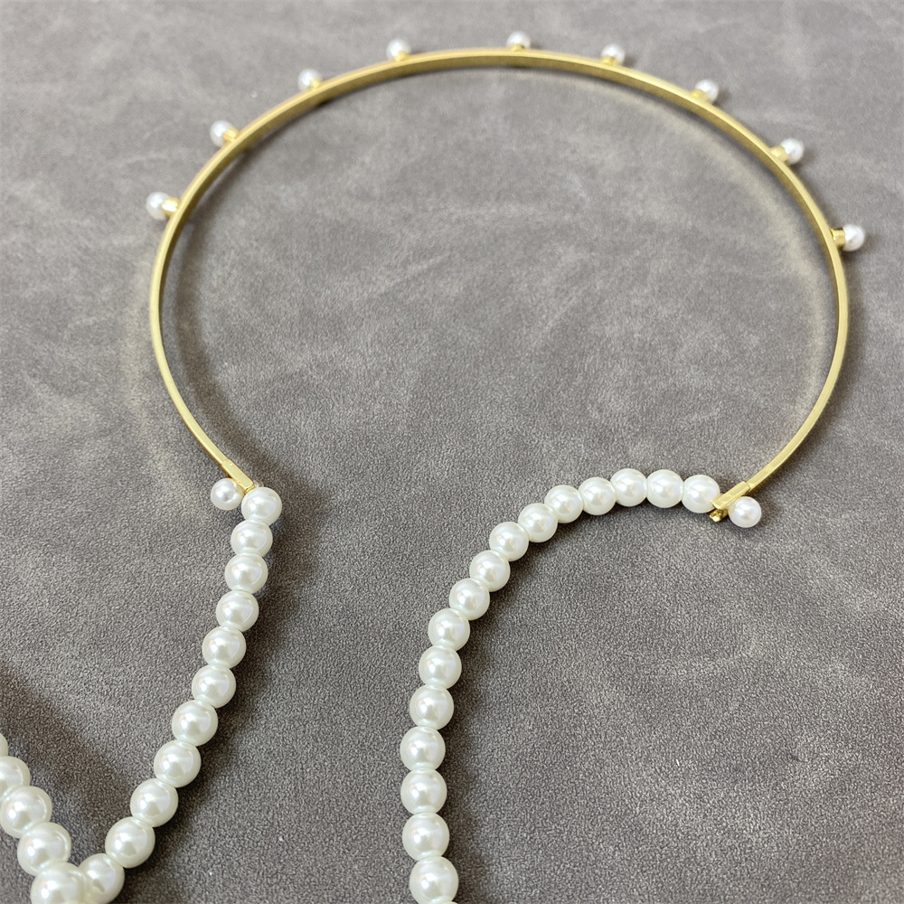 法式复古仙女珍珠流苏链条发箍设计感小众气质发卡森系超仙头饰女详情6