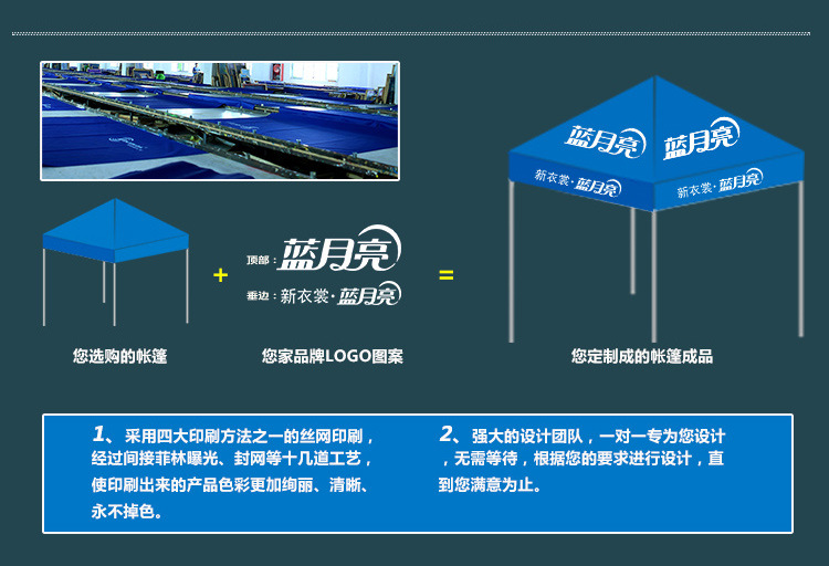 户外伸缩防雨3*3救灾广告印字四脚伞摆摊雨棚遮阳棚折叠防疫帐篷详情6