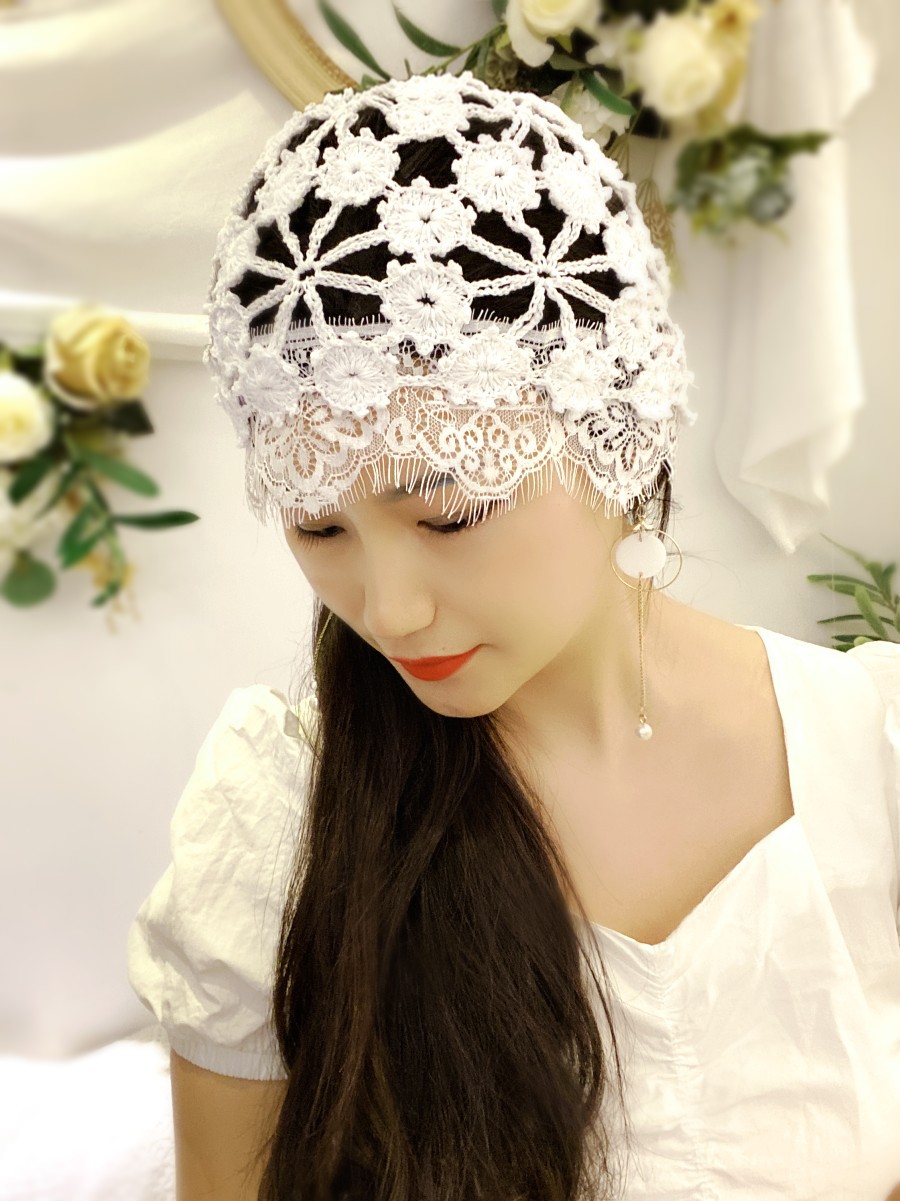 National trend and ethnic style woolen hat, pure handcrafted hat, embroidered flower hat, female artistic retro hollowed-out hat, Yang Liping, Chinese style pic 3